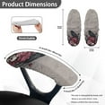 thumbnail image 6 of SCRAWLGOD Crow Rose Floral Skull Removable Office Chair Arm Covers 2 PCS Elastic Anti-Dust Office Seat Hand Rest Protector Crease Resistant Desk Chair Arm Rest Slipcover, 6 of 6