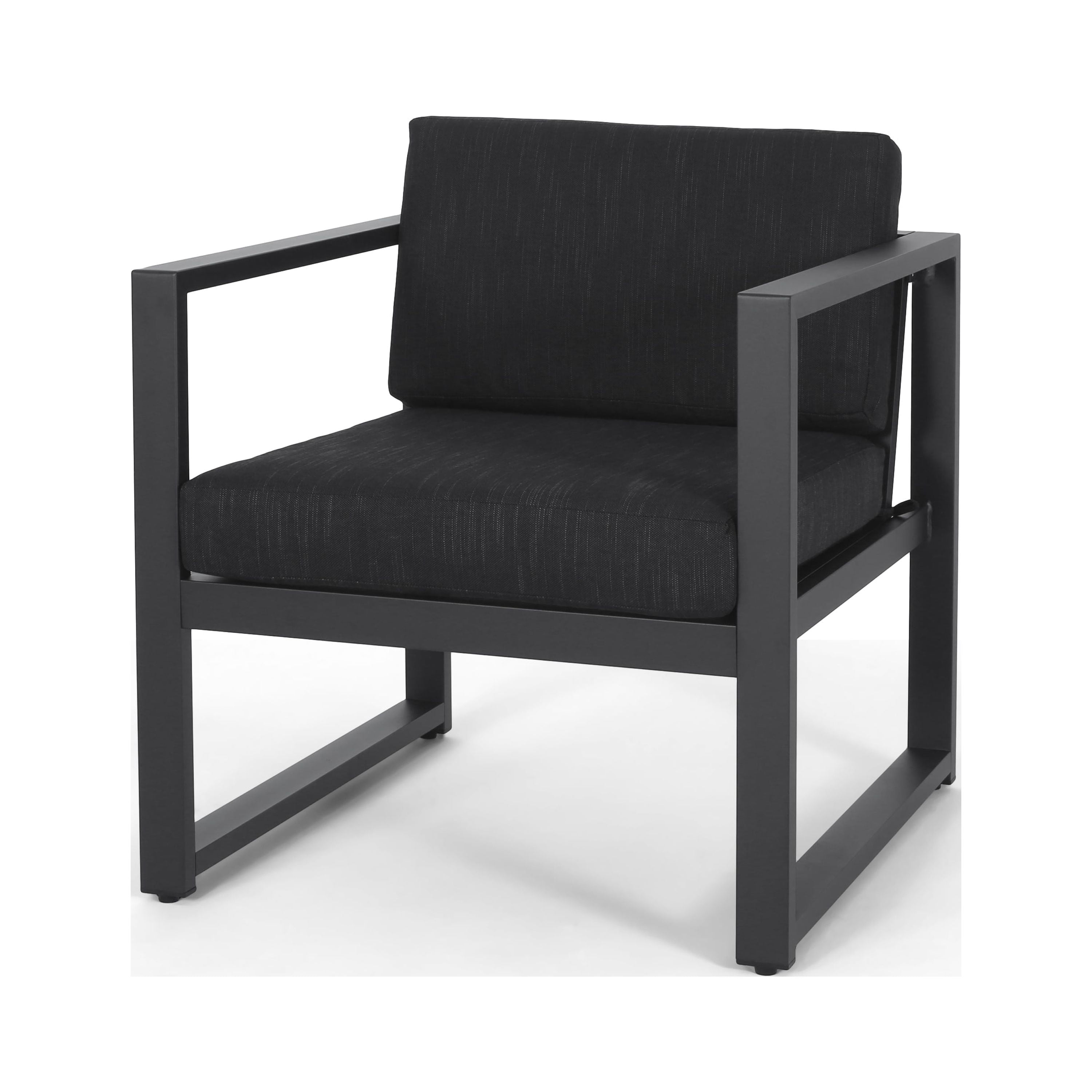 Noble House Navan Outdoor Aluminum Club Chairs (Set of 4)Gray