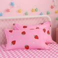 thumbnail image 6 of Kawaii Bedding Sets, Kawaii Strawberry Comforter Cover Set Women Kawaii Room Decor, Soft Reversible Cute Strawberry Duvet Cover, Pink Strawberry Decor Bedspread Cover, Full, 6 of 6