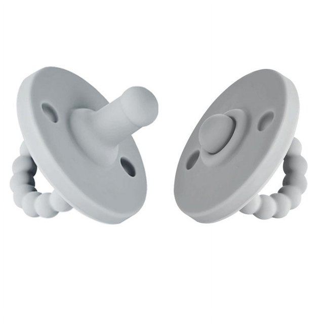 Chupete para chupete: chupetes de silicona para recién nacidos con asa plegable y dos orificios de aire para mayor seguridad, recién nacidos en adelante Ormromra LRWJ342-3