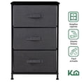 thumbnail image 2 of Comoda Cajonera de 3 Cajones Mueble Organizador Tela Madera gris M, 2 of 5