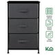 thumbnail image 2 of Comoda Cajonera de 3 Cajones Mueble Organizador Tela Madera gris M, 2 of 5