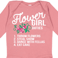 thumbnail image 4 of Inktastic Flower Girl Wedding Duties Girls Long Sleeve Baby Bodysuit, 4 of 5