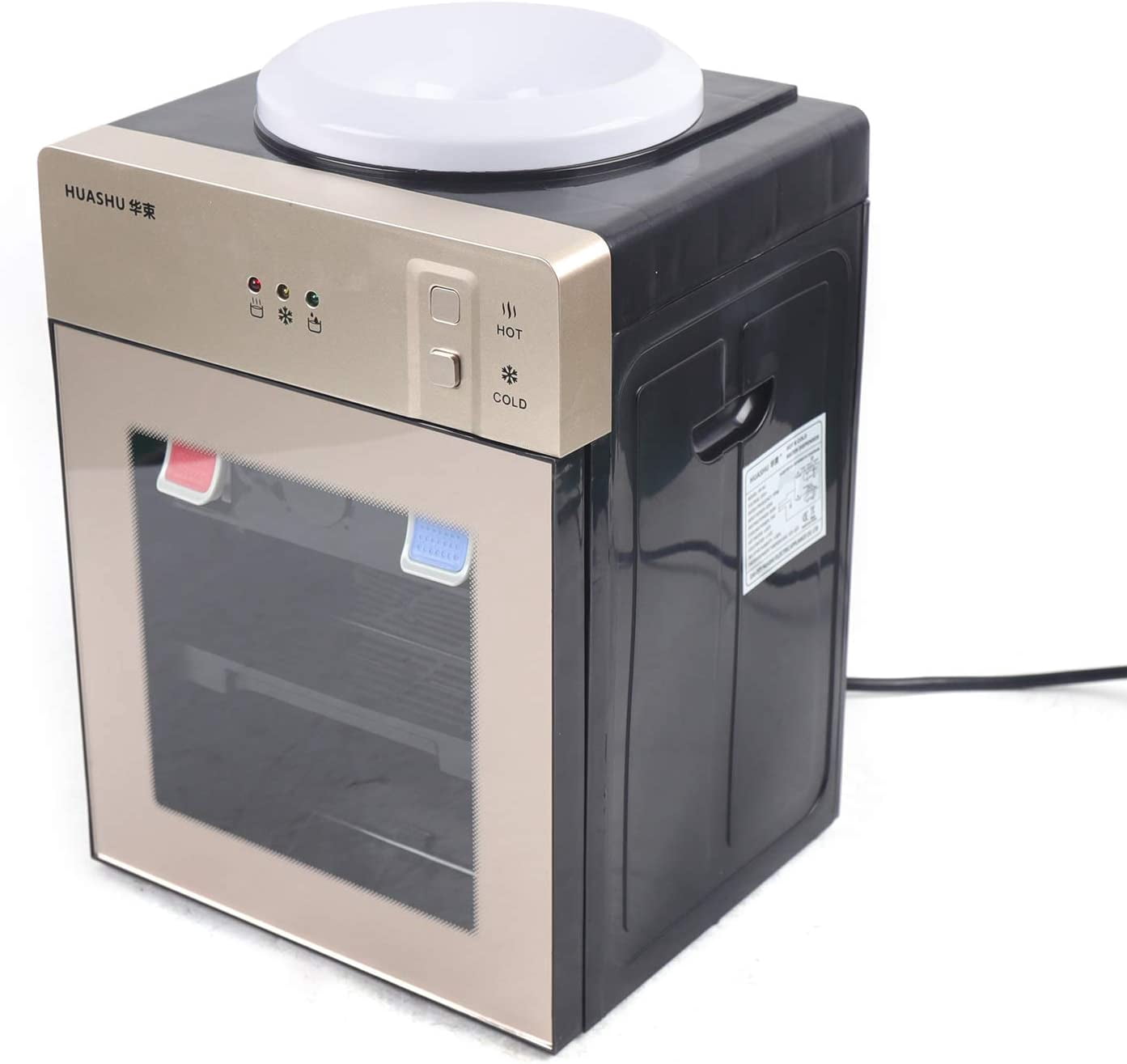 Freestanding Hot and Cold Water Cooler Dispenser, Water Dispenser Mini Small Refrigeration Desktop Automatic Drinking for Home Office Coffee Tea Bar Dorm Room