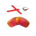 thumbnail image 1 of Walleva Fire Red Polarized Lenses And Red Earsocks For Oakley Racing Jacket Sunglasses, 1 of 3