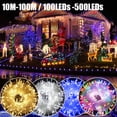 thumbnail image 2 of Guirnalda de luces LED para exteriores, 10 m a 100 m, resistente al agua, con enchufe estadounidense, CC de 30 V, para Navidad, bodas, fiestas y vacaciones, Q30, 2 of 5