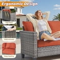 thumbnail image 4 of XIZZI Outdoor Patio Furniture Sets with Solar Coffee Table, All-Weather Wicker Rattan Outdoor Furniture Conversation Set for Porch, Patio, Backyard-Orange Red, 4 of 9