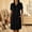 Black, variant on QUNYINEY Short Sleeve Summer Dresses for Women Plus Size Midi Casual Black Faux Cotton Linen Shirt Dress Loose Fit Collared with Pockets Button Dresses