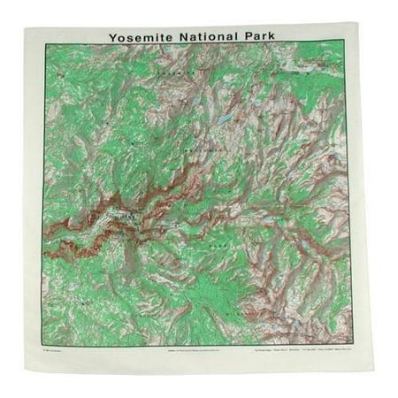 Topographic Map Bandana-Type: Yosemite