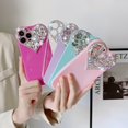 thumbnail image 6 of Allytech Stylish Case for iPhone 12 Pro Max Love Heart Pattern Diamond Sparkle Bling Shiny Soft Shockproof Case for Girls Women For iPhone 12 Pro Max,Mint, 6 of 6