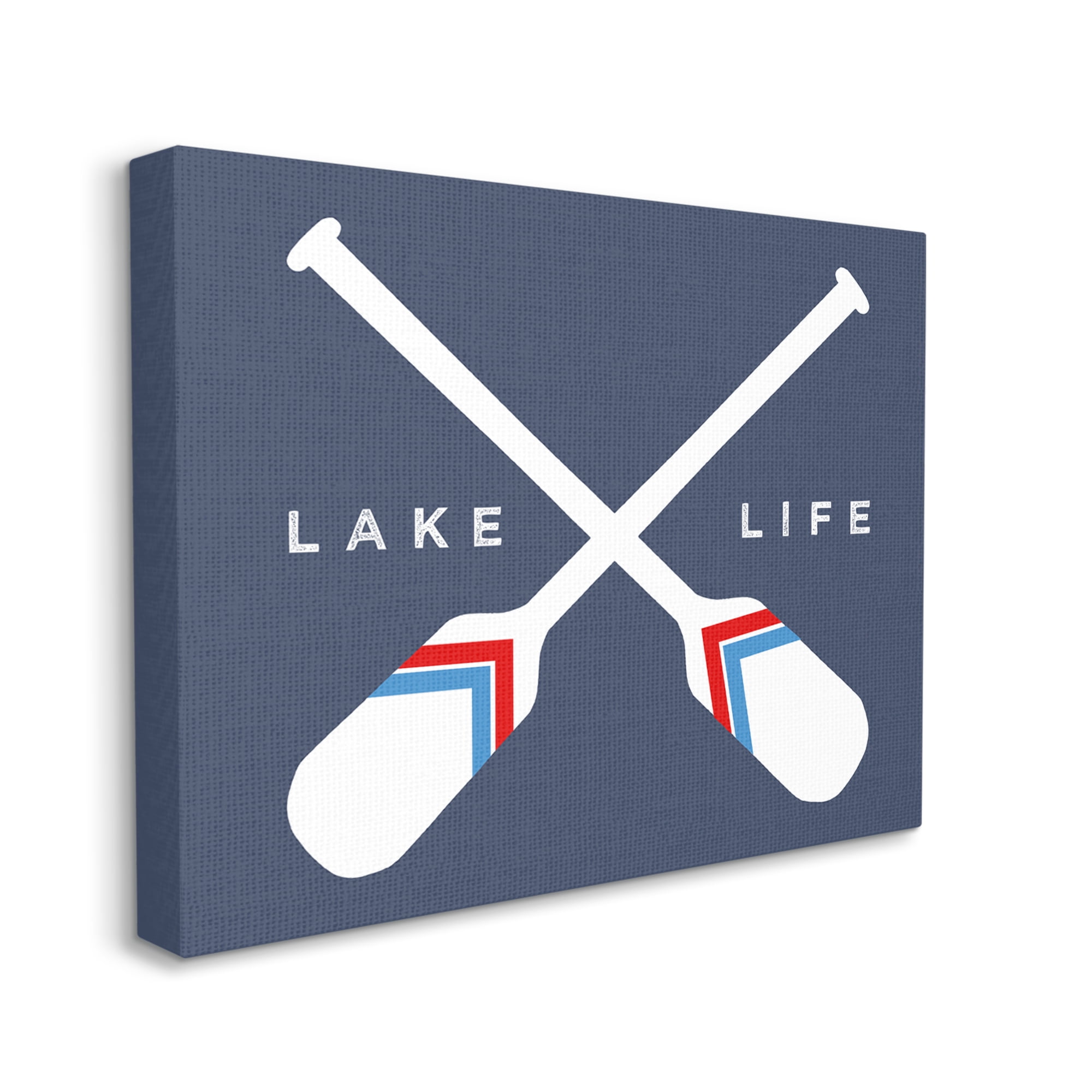 Stupell Industries Lake Life Crossed Nautical Paddle Oars Sports Sign,48 x 36, Design by Daphne Polselli