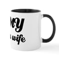 thumbnail image 2 of CafePress - I Love My American Wife Mug - 11 oz Ceramic Mug - Novelty Coffee Tea Cup, 2 of 6