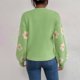 thumbnail image 5 of Pntutb Mujeres Moda Casual Corto Jersey Cruzado Cuello en V Manga Larga Suéter tops Pntutb Pntutb-281, 5 of 9