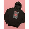 thumbnail image 3 of Abstract Poster I Love You Hoodie Women -Image by Shutterstock, Female x-Large, 3 of 4