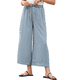 thumbnail image 1 of Pantalones Anchos de Verano para Mujer, Cómodos, Color Azul , Talla XL, 1 of 7
