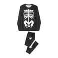 AYLMMRTS Halloween Family Matching Pajamas Long Sleeve Skeleton Print