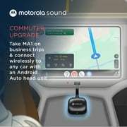 Motorola Sound MA1 Wireless Android Auto Car Adapter - Instant Connection Using Google-Licensed Bridge Technology from Smartphone to Screen - USB Type-A Plug-in - Secure Gel Pad