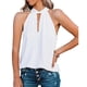 thumbnail image 5 of Camiseta Sin Mangas De Verano, Poliéster Suave A La Moda, Cómoda, Con Correa Trasera, Cuello Halter, Camiseta Sin Mangas Para La Vida Diaria OTVIAP Blanco L, 5 of 6