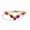 Sterling Silver, variant on Marquise Cut Ruby Chevron Engagement Ring, 925 Sterling Silver Curved Band Anniversary Ring, Tiara Stackable Proposal Ring, Ruby Bridal Wedding Ring