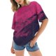 thumbnail image 2 of Gibobby Playera Corte clásico para Mujer Camisetas tamaño para mujer Blusa informal verano con cuello redondo algodón corte holgado y manga corta(Rosa caliente,CH), 2 of 4