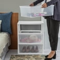 thumbnail image 6 of Sterilite Wide 3 Drawer Tower, Versatile Storage with Clear Drawers Become Removable Bins, Easy to Assemble, White, 6 of 12
