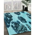 thumbnail image 2 of Ahgly Company Indoor Rectangle Patterned Blue Jay Blue Area Rugs, 5' x 7', 2 of 6