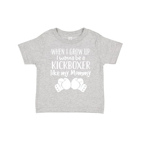 

Inktastic Kickboxing Future Kickboxer Like Mommy Boys or Girls Toddler T-Shirt