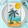 thumbnail image 5 of Hello Sunshine Summer Sun Kitchen Dish Towels Set of 2, Spring Tropical Palm Tree Beach Coastal Hand Towel Drying Baking Cooking Cloth, Hawaii Seagull Nautical Home Kitchen Decor 18x26, 5 of 6