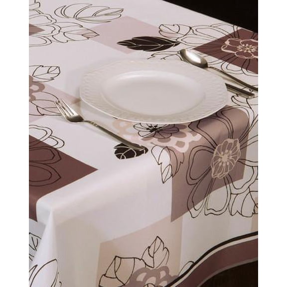 Romantic 100% Polyester, Stain Resistant Tablecloth Circle Diameter 63 inch