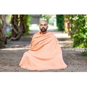 Meditation Shawl or Meditation Blanket, Wool Shawl or Wrap, Oversize Scarf or Stole, Unisex/Light Weight/Large 8' x 4' (Gratitude)