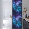 thumbnail image 3 of Starry Sky Window Privacy Film, Modern Rustic Blue Purple Ombre Star Night Static Cling UV Sun Blocking Heat Control Window Tint, Non-Adhesive One Way Windows Privacy Cover 17.7''x78.7'', 3 of 7
