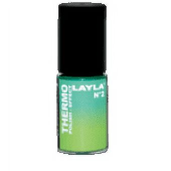 Layla Thermo Polish Effect Color Changing Nail Lacquer #2 Green to Light Green