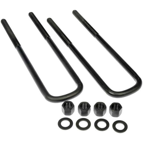 Dorman 929-784 Rear Leaf Spring Axle U-Bolt Kit for Specific Dodge / Ram Models, Semi-Gloss Black