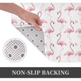 thumbnail image 3 of Front Door Mat Pink Flamingo Print Bedroom Entryway Rug Non-Slip Washable Indoor Carpet Doormat Decorative Low Profile Area Rug for Home Living Room Bedroom Laundry Floor Decor, 24 x 16 Inch, 3 of 7