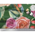 thumbnail image 3 of Soimoi polyester Crepe Fabric Leaves & Rose Flower Decor Fabric Printed Yard 42 Inch Wide, 3 of 3