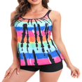 thumbnail image 4 of QJUHUNG Ensembles Tankini à Bretelles Imprimées pour Femmes avec Maillots de Bain Tankini Culottes Garçonnes pour Femmes Deux Pièces, 4 of 6