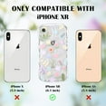 thumbnail image 5 of for iPhone XR Case, Cute Colorful Flower Curly Wave Clear Case with Lovely Flower Bracelet Chain for Women Girls Soft TPU Shockproof Protective Case Cover for iPhone XR, 5 of 14
