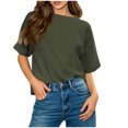 thumbnail image 1 of Camisetas Casuales de las Mujeres, Manga Corta Suelta, Cuello Redondo Casual Top para las Mujeres, 1 of 9