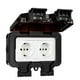thumbnail image 1 of IP66 Waterproof Socket 220V Black Wall Plug Power with Built-In Switch Electrical EU Home Appliance, 1 of 5