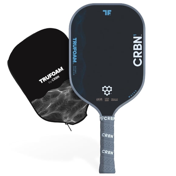 Pala de pickleball CRBN TruFoam Waves alargada de 14 mm