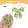 thumbnail image 3 of Uxcell 6-Pack Parches de Strass en Forma de Lazo de 6cm Verde Apliques Adhesivos Brillantes para DIY/Ropa/Zapatos/Bolsa, 3 of 7