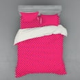 thumbnail image 2 of Ambesonne Retro Bedding Set 3 Pcs, Feminine Nostalgic Design, Twin XL, Hot Pink and Yellow, 2 of 3