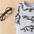thumbnail image 4 of GYRATEDREAM Toddler Baby Boy Summer Outfits Dinosaur Print Sleeveless Tank Tops Stretch Casual Shorts Set Cute Newborn Clothes, 3-6M, 4 of 7