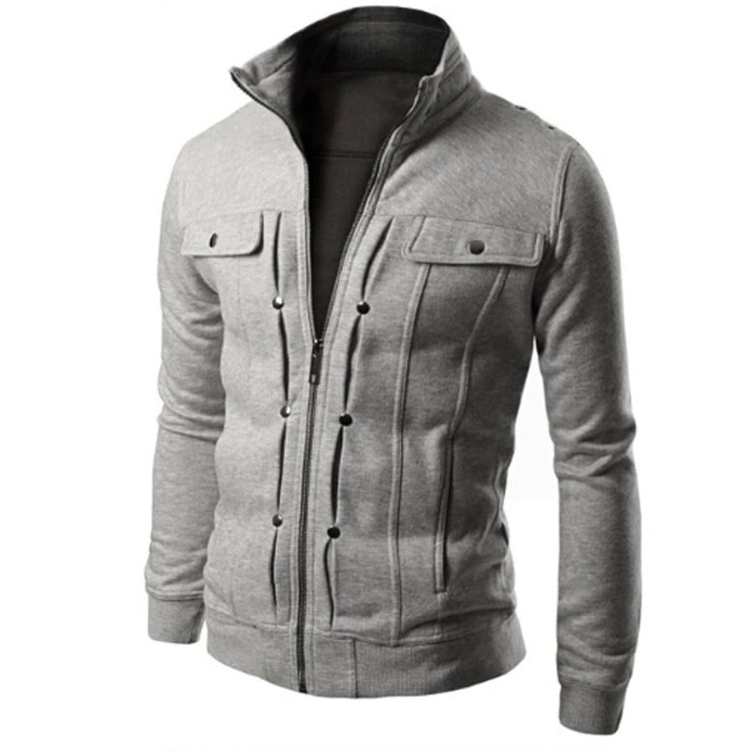 S&S Mens fashion Slim Fit PU Leather Collar Diamond-Quilted Full Zip Jacket