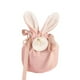 thumbnail image 4 of Bolsa de terciopelo para dulces con tarjetas y perlas, ideal como regalo de Pascua. Rosa, 4 of 9