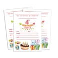 thumbnail image 1 of Darling Souvenir White Birthday Invitation Card 28 Pcs Fill or Write In Blank Invites Printable Party Supplies 5 x 7 Inches, 1 of 5