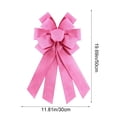 thumbnail image 3 of Handmade Oversized Bow Decoration, Imitation Linen Solid Color Ribbon Pendant for Party Wedding Holiday, Hanging Ornament for Door Wall Tree Home Decor, 3 of 5