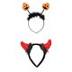 thumbnail image 2 of Worallymy calabaza buey cuerno pelo banda niños Halloween diadema disfraz fiesta vestir decoración diadema Worallymy JD735804779, 2 of 7