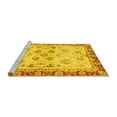 thumbnail image 2 of Ahgly Company Machine Washable Indoor Square Oriental Yellow Traditional Area Rugs, 4' Square, 2 of 4