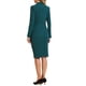 thumbnail image 3 of Conjuntos de Traje para Mujeres INSPIRE CHIC con Blazer de Mangas Largas y Falda Lápiz, Dos Piezas, Atuendos de Trabajo, Verde Teal, L, 3 of 6